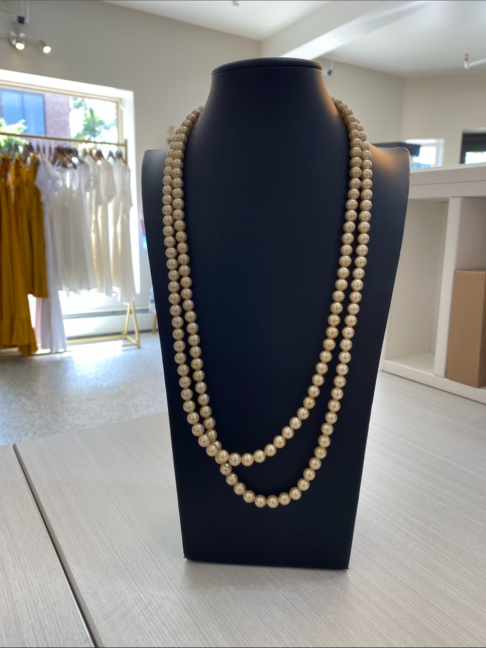 Classic Cream Pearl Style Strand Necklace